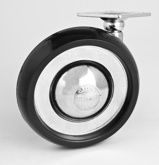 Metal ball castors chrome ball grey tyre castor wheels Castors