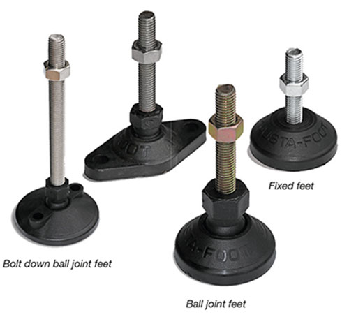 Adjustable Leveling Feet And Tube Ends Castors Industrial