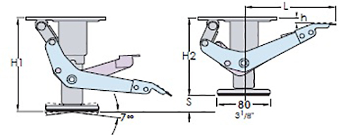 Lift-up floor locks