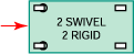 Trolley – 2 swivel, 2 rigid