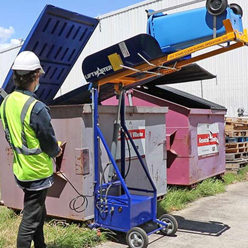 Bin lifter: Rugged Powered