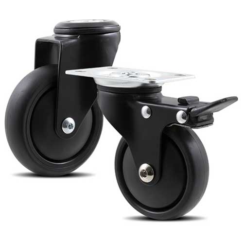 Midnight black castors