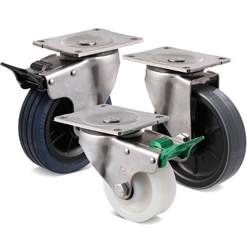 Corrosion-resistant castors