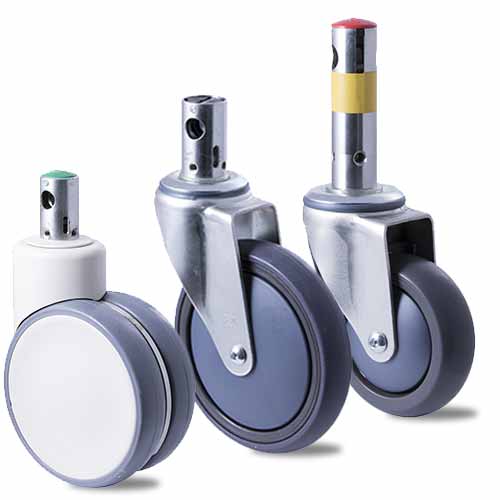 Traditional central locking castors