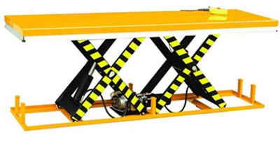 Extra wide scissor lift tables