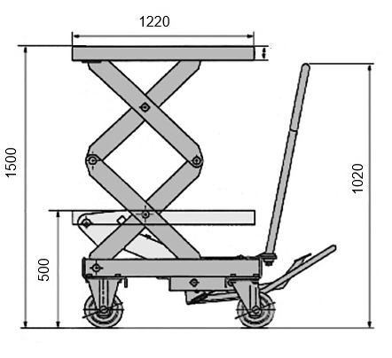 SLM1000H mobile scissor lift diagram