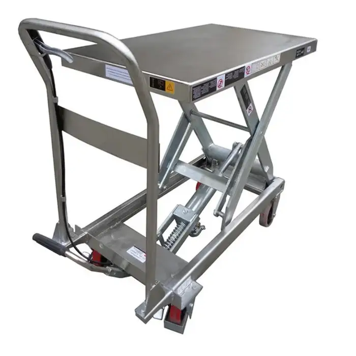 SLM450SS stainless steel mobile scissor lift with 450kg capacity