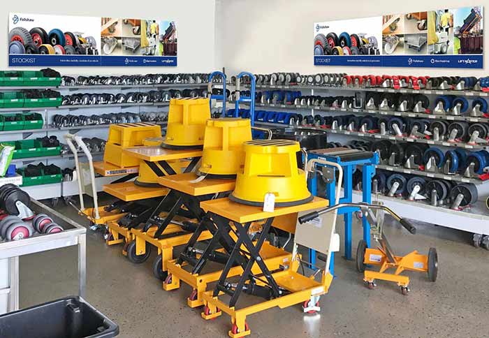 Castors and Industrial showroom