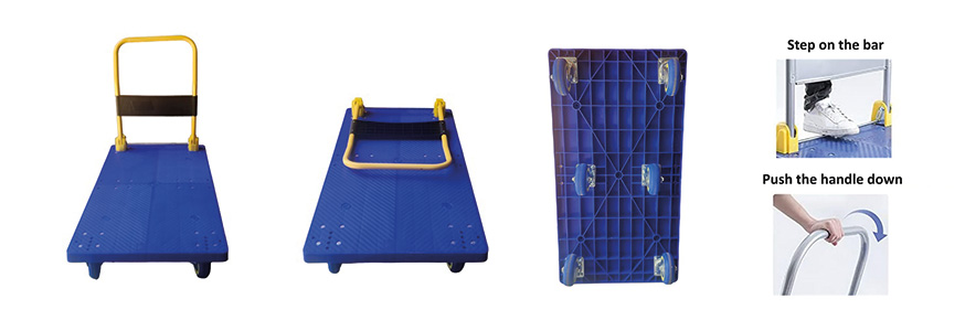 IT1000 Heavy-duty plastic platform trolley