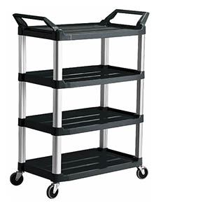 4-Shelf Commercial Utility Trolley (Black)—IT135B