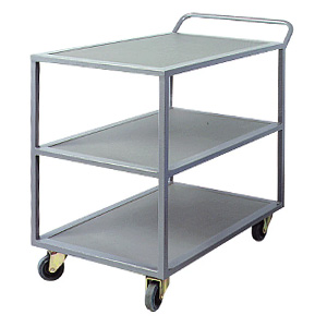 IT3T340 3-tiered powder-coated platform trolley 340 kg