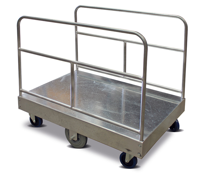 IT450BG Galvanised bulk goods platform trolley (six castors)
