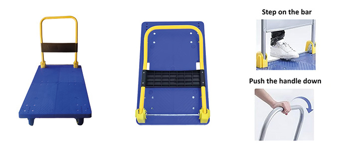 IT500A Heavy-duty plastic platform trolley