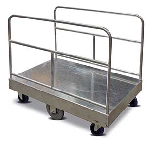 IT450BG Galvanised bulk goods platform trolley (six castors)