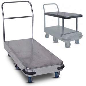 IT450G Galvanised stock room platform trolley (six castors)