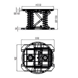 Galvanised pallet leveller diagram