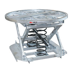 Spring-loaded pallet positioner