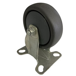 Fixed plate castor