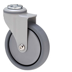 Arc decorative swivel bolt hole castor