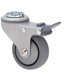 Arc decorative bolt hole swivel total brake castor