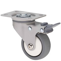 Arc decorative swivel plate with total brake castor