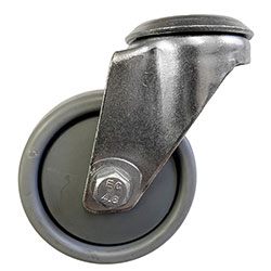 Swivel bolt hole castor