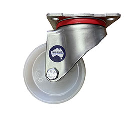 100mm white nylon wheel castor