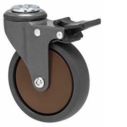 100mm Zen decorative swivel bolt hole castor with total brake 100mm Zen decorative swivel bolt hole castor with total brake