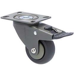 Zen decorative swivel plate with total brake castor