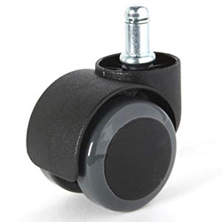 Twin wheel swivel castor for office chairs