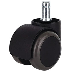Twin wheel swivel castor for office chairs