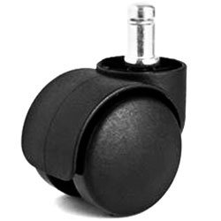 Twin wheel swivel castor for office chairs TCTW5038LB-77SB