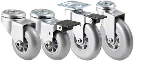 silver non-marking polyurethane castors group